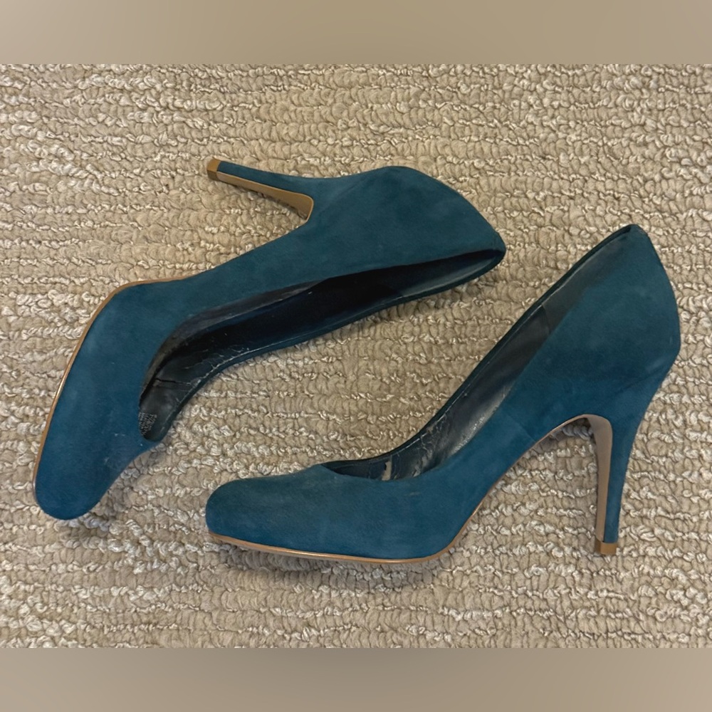 Jessica Simpson Teal Suede Heels